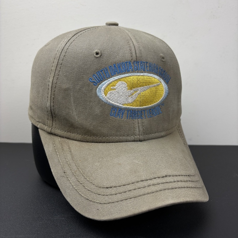 South Dakota State High School Clay Target League Strapback Hat Faded Khaki Cap